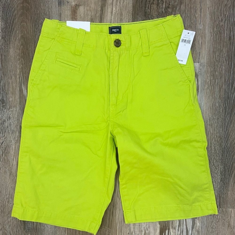 NEW Gap Kids bright green shorts NWT Size 12